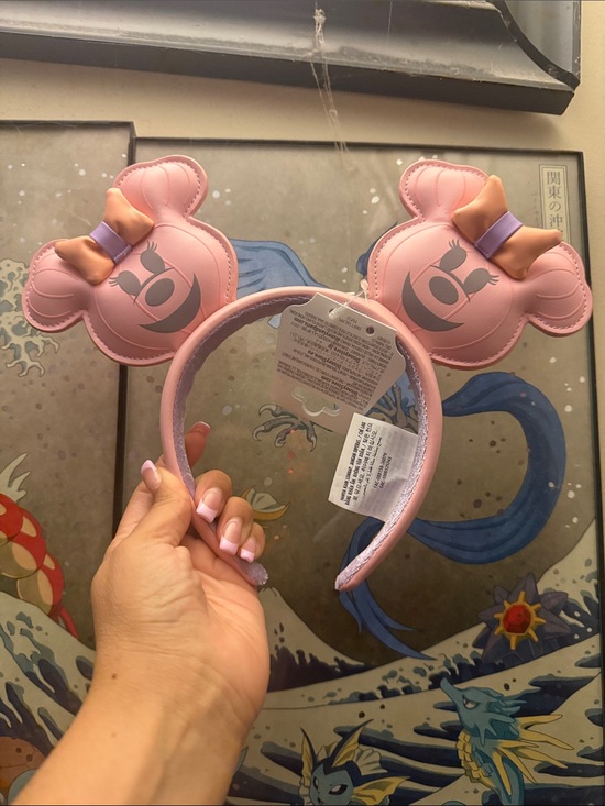 Disney Accessories - Disney parks pastel pink Minnie Bow Ear Headband with Lavender Accent